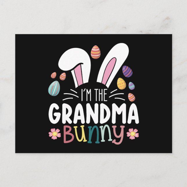 I'm The Grandma Bunny Easter Family Matching Postcard (Front)