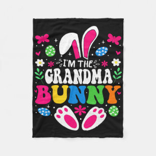 I'm The Grandma Bunny Matching Family Easter Party Fleece Blanket
