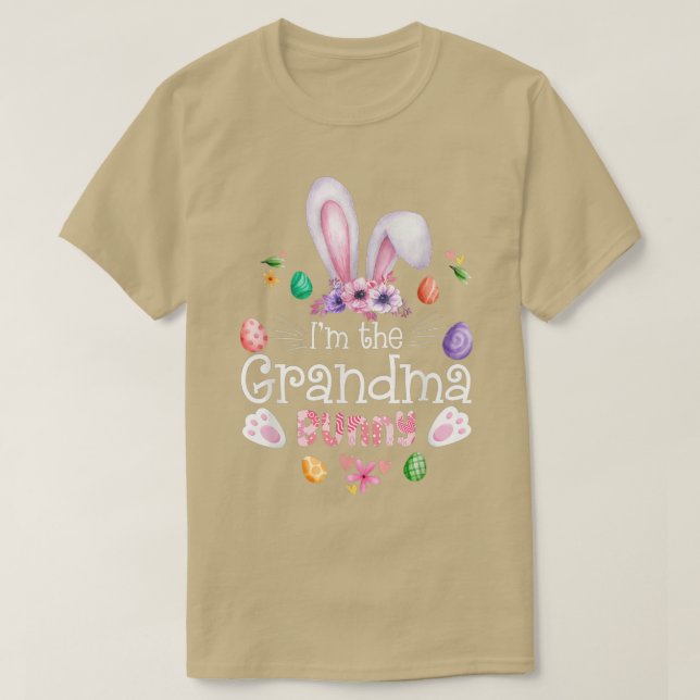 Im The Grandma Bunny shirt Easter Day Grandma Gift (Design Front)