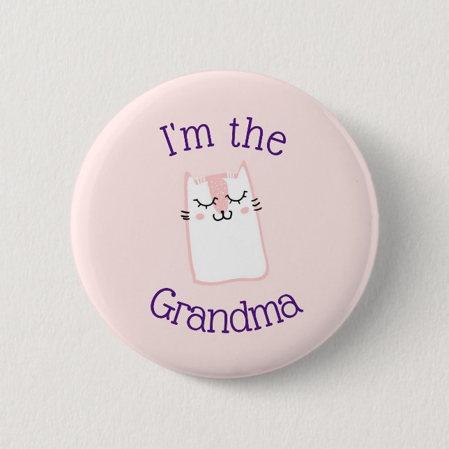I'm The Grandma Cute Kitycat 6 Cm Round Badge (Front)