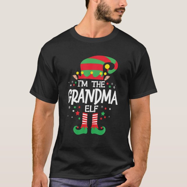 I'm The Grandma Elf Family Group Matching Christma T-Shirt (Front)