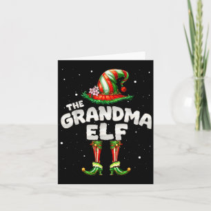 I'm The Grandma Elf Family Matching Group Christma Card