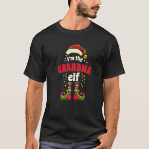 I'm The Grandma Elf Matching Family Christmas Paj T-Shirt