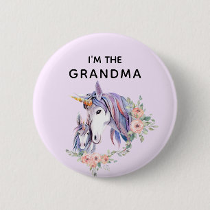 I'm the Grandma Magical Unicorn and Child 6 Cm Round Badge