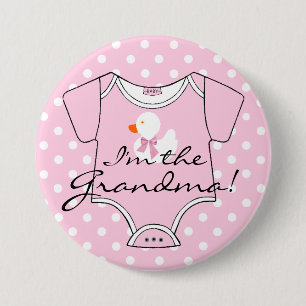 I'm The Grandma Pink With Rubber Duck 7.5 Cm Round Badge