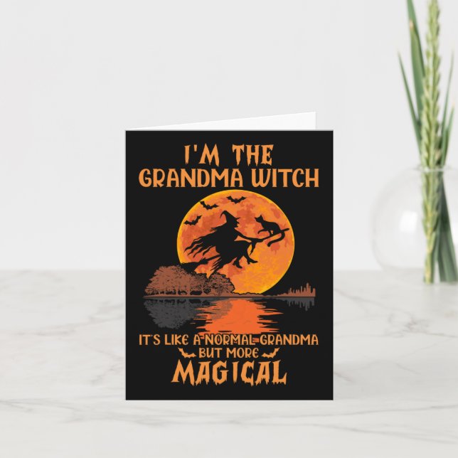 I'm The Grandma Witch Like A Normal Grandma Hallow Card (Front)