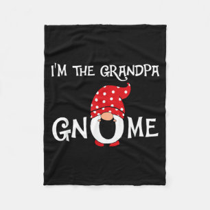 I'm The Grandpa Gnome Funny Christmas Gnome  Fleece Blanket