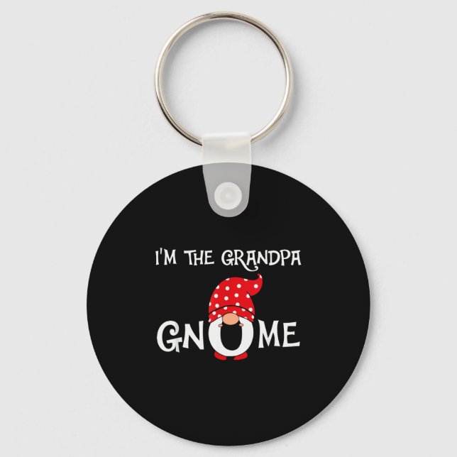 I'm The Grandpa Gnome Funny Christmas Gnome  Key Ring (Front)