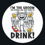 I'm The Groom  Classic Round Sticker<br><div class="desc">I'm The Groom</div>