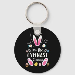 I'm The Gymnast Bunny Matching Family Easter Party Key Ring