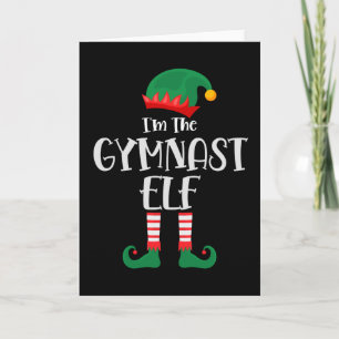 Im The Gymnast Elf Matching Christmas Card