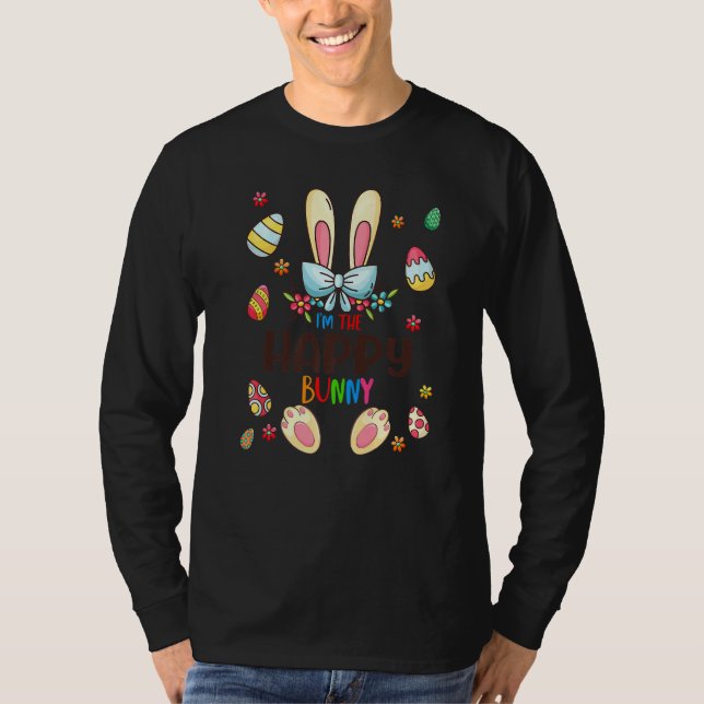 I'm The Happy Bunny Easter Day Matching Family Egg T-Shirt (Front)