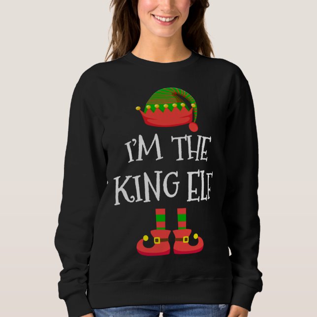 I'm The Hipster Elf Christmas Family Elf Costume Sweatshirt (Front)