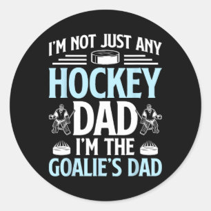 I'm The Hockey Goalie Dad Of An Ice Hockey Goalkee Classic Round Sticker