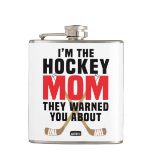 I'm the Hockey Mum They Warned You About Red Hip Flask