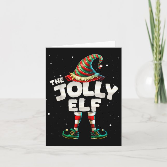 I'm The Jolly Elf Family Matching Group Christmas  Card (Front)
