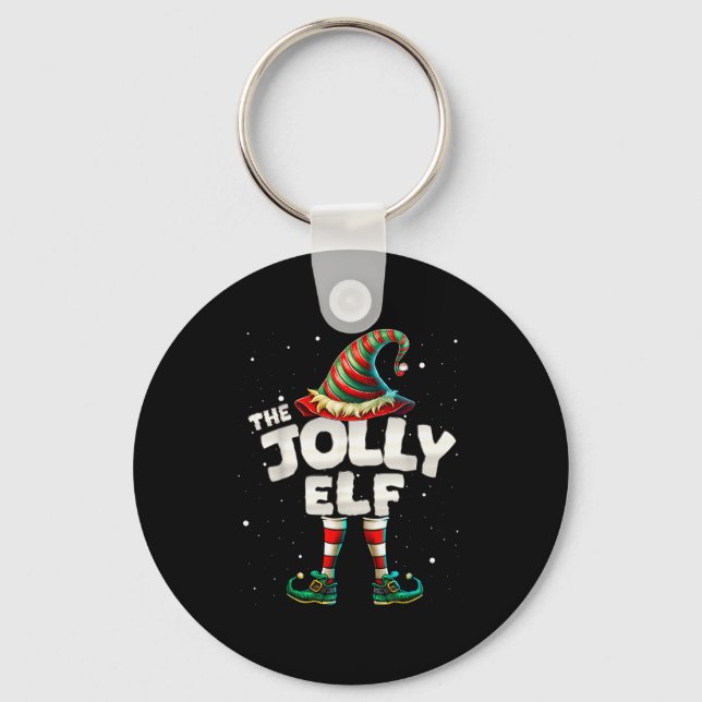 I'm The Jolly Elf Family Matching Group Christmas  Key Ring (Front)