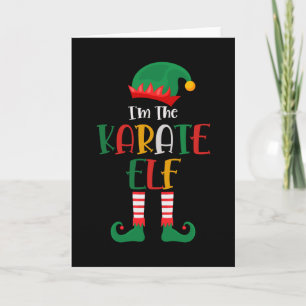 Im The Karate Elf Matching Christmas Card