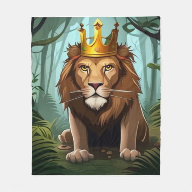 I'm the King of the Jungle! Fleece Blanket (Front)