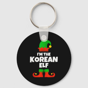 I'm The Korean Elf Family Pajama Christmas Funny K Key Ring