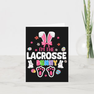 I'm The Lacrosse Bunny Easter Bunny Bow Tie Costum Card