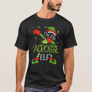 I'm The Lacrosse Elf Dabbing Santa Claus Xmas Fami T-Shirt