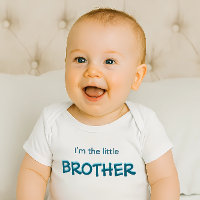 I'm the Little Brother Modern Colorful Boy's Baby