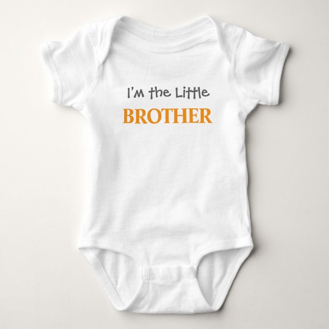 I'm the Little Brother Modern orange Boy's Baby  Bodysuit (Front)