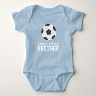 "I'm the Little Brother" Soccer Jersey Number Baby Bodysuit