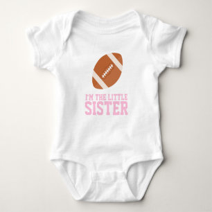 "I'm the Little Sister" Football Jersey Number Baby Bodysuit