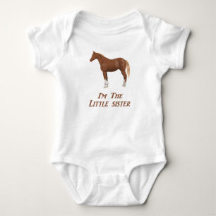 I'm the little sister horse apparel baby bodysuit