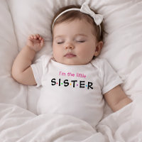 I'm the Little Sister Modern Colorful Girl's