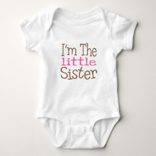I'm The Little Sister (Pink) Baby Bodysuit