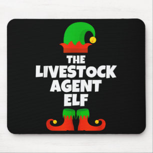 I'm The Livestock Agent Elf Family Pajama Christma Mouse Pad
