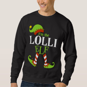 I'm The LOLLI Elf Family Group Matching PJ Christm Sweatshirt