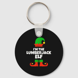 I'm The Lumberjack Elf Family Pajama Christmas Fun Key Ring