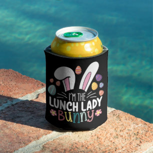 I'm The Lunch Lady Bunny Easter Matching Can Cooler