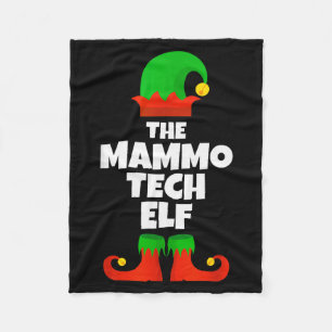 I'm The Mammo Tech Elf Family Pajama Christmas Mam Fleece Blanket
