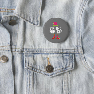 I'm The Mimi Elf Matching Christmas Costume 6 Cm Round Badge