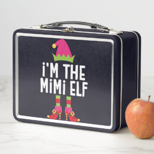 I'm The Mimi Elf Matching Christmas Costume Metal Lunch Box