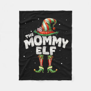 I'm The Mommy Elf Family Matching Group Christmas  Fleece Blanket