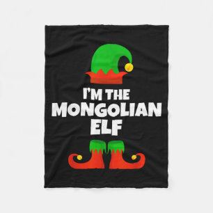 I'm The Mongolian Elf Family Pajama Christmas Funn Fleece Blanket
