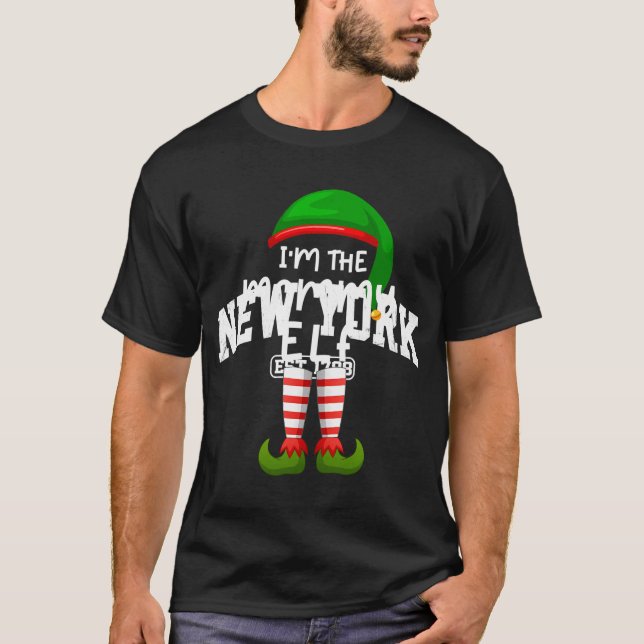 I'M The Mummy Elf Funny Elf Family Matching Christ T-Shirt (Front)