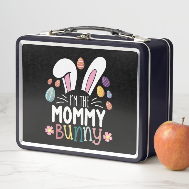 I'm The Mummy Mum Bunny Easter Family Matching Metal Lunch Box (In Situ)