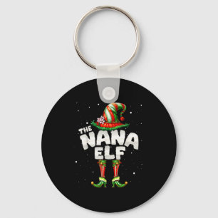 I'm The Nana Elf Family Matching Group Christmas  Key Ring