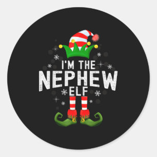 I'm The Nephew Elf Christmas Family Pjs Costume  Classic Round Sticker