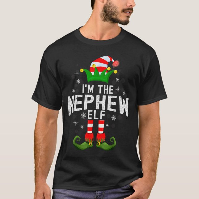 I'm The Nephew Elf Christmas Family Pjs Costume  T-Shirt (Front)