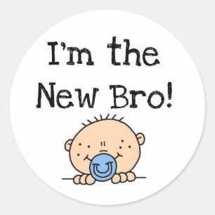 I'm the New Bro Tshirts and Gifts Classic Round Sticker