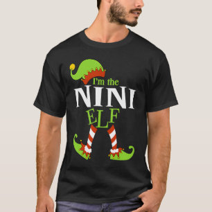 I'm The NINI Elf Family Group Matching PJ Christma T-Shirt