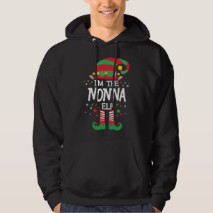 I'm the Nonna Elf Family Matching Christmas Pajama Hoodie